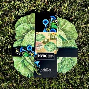 NYBG Green Cabbage Vegetable Placemat Pack Wipeable Easter St. Patrick’s Decor
